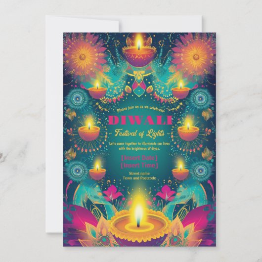 Tranquil Diwali Aura Kaart (Voorkant)