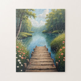 Tranquil Dock at Sunrise Puzzle Legpuzzel
