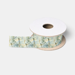 Tranquil Dragonfly Watercolor-stijl Satijnen Lint