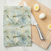 Tranquil Dragonfly Watercolor-stijl Theedoek (Quarter Fold)