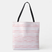 Tranquil Dusty Pink Stripes Tote Bag (Voorkant)