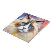 Tranquil Elegant Ragdoll Cat Tegeltje (Zijkant)