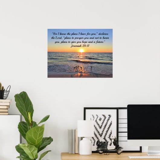 TRANQUIL EN CALM JEREMIAH 29:11 SUNRISE POSTER (Thuiskantoor)