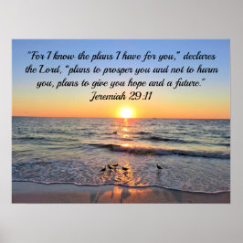 TRANQUIL EN CALM JEREMIAH 29:11 SUNRISE POSTER