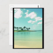 Tranquil en Serene Turquoise Beach in Hawaii Briefkaart (Voorkant / Achterkant)