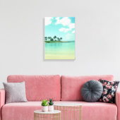 Tranquil en Serene Turquoise Beach in Hawaii Canvas Afdruk (Insitu (Woonkamer))