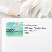 Tranquil en Serene Turquoise Beach in Hawaii Etiket (Insitu)