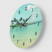 Tranquil en Serene Turquoise Beach in Hawaii Grote Klok (Hoek)