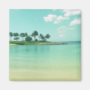 Tranquil en Serene Turquoise Beach in Hawaii Magneet