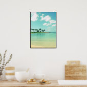 Tranquil en Serene Turquoise Beach in Hawaii Poster (Keuken)
