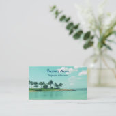 Tranquil en Serene Turquoise Beach in Hawaii Visitekaartje (Staand voorkant)