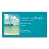 Tranquil en Serene Turquoise Beach in Hawaii Visitekaartje Magneet (Voorkant)