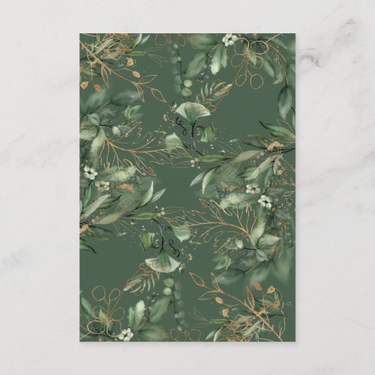 Tranquil Eucalyptus Elegant Green Breezy Zee Informatiekaartje (Achterkant)