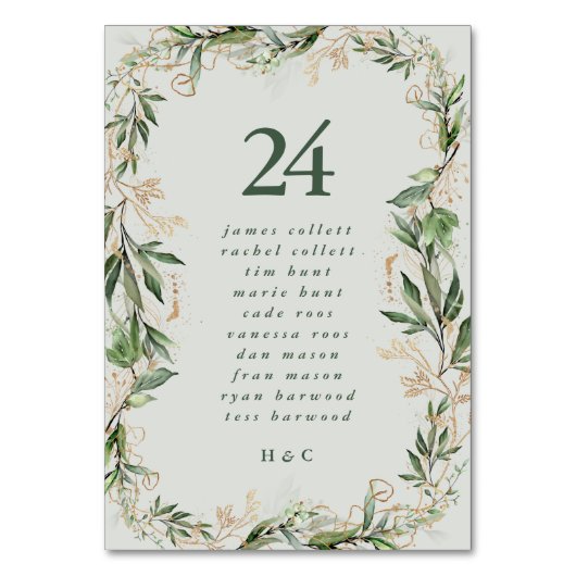 Tranquil Eucalyptus Elegant Green Breezy Zee Kaart (Achterkant)