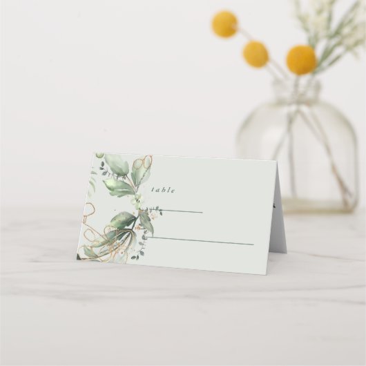 Tranquil Eucalyptus Elegant Green Breezy Zee Plaatskaartje (Achterkant)