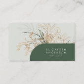 Tranquil Eucalyptus Elegant Green Breezy Zee Visitekaartje (Voorkant)