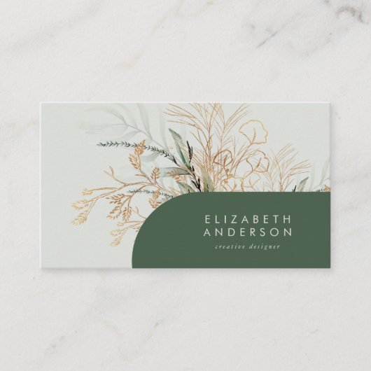 Tranquil Eucalyptus Elegant Green Breezy Zee Visitekaartje (Voorkant)