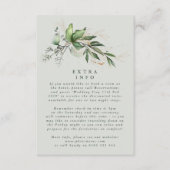 Tranquil Eucalyptus Elegant Groen Detail Zee Informatiekaartje (Voorkant)