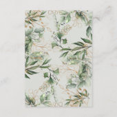 Tranquil Eucalyptus Elegant Groen Detail Zee Informatiekaartje (Achterkant)