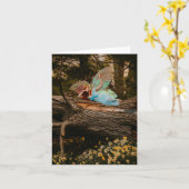 Tranquil Fairy in een Daffodil veld - gevouwen Kaa Kaart (Gele Bloem)