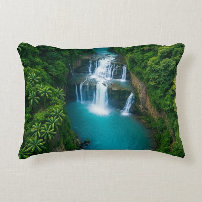 "Tranquil Falls  – Natuurlijke knuffel in elke" Accent Kussen (Voorkant)
