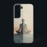 Tranquil Focus Meditatie Telefoonhoesje Samsung Galaxy Hoesje<br><div class="desc">Een zittende figuur mediteert onder de zonsopgang,  belichaamt geaarde aanwezigheid en de stille kracht van focus.</div>