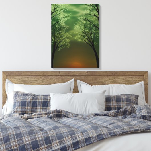 Tranquil Forest in de schemering Canvas Afdruk (Insitu (Slaapkamer))