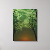 Tranquil Forest in de schemering Canvas Afdruk (Voorkant)