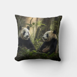 Tranquil Forest: Panda Paar Kussen