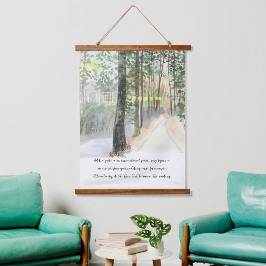 Tranquil Forest Path Waterverf Optionele formuleri Hangend Wandkleed (Woonkamer)