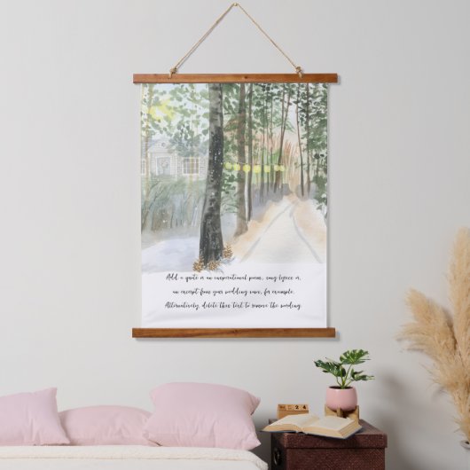 Tranquil Forest Path Waterverf Optionele formuleri Hangend Wandkleed (Slaapkamer)
