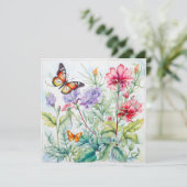 Tranquil Garden : Floral Butterfly Verjaardag (Staand voorkant)