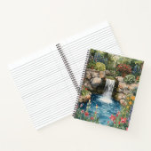Tranquil Garden Waterfall Spiral Notebook Notitieboek (Binnen)