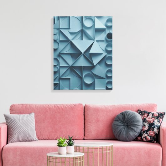 Tranquil Geometry Abstract Canvas Print (Insitu (Woonkamer))