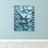 Tranquil Geometry Abstract Canvas Print (Insitu (Houten vloer))