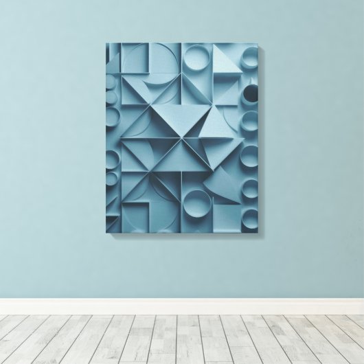 Tranquil Geometry Abstract Canvas Print (Insitu (Houten vloer))