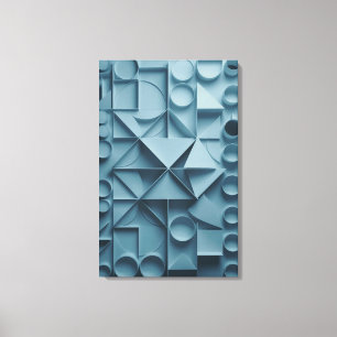 Tranquil Geometry Abstract Canvas Print