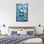 Tranquil Geometry Abstract Canvas Print (Insitu (Slaapkamer))