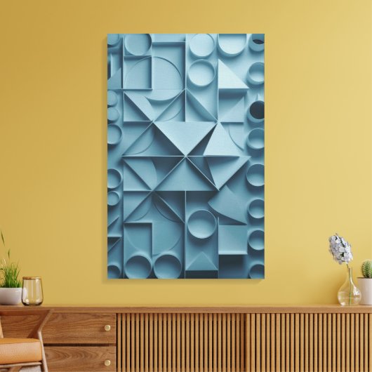 Tranquil Geometry Abstract Canvas Print (Insitu (Woonkamer))