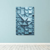 Tranquil Geometry Abstract Canvas Print (Insitu (Houten vloer))