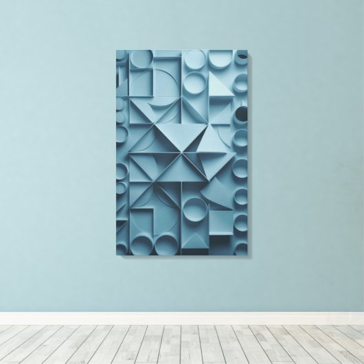 Tranquil Geometry Abstract Canvas Print (Insitu (Houten vloer))