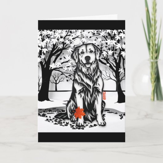 TRANQUIL GLEN Golden Retriever Wenskaart Kaart (Voorkant)