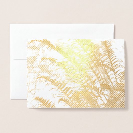 Tranquil Golden Fern Folie Kaarten (Voorkant met envelop)