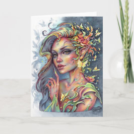 Tranquil Grace Gevouwen Wenskaart Fae Fantasy Kaart