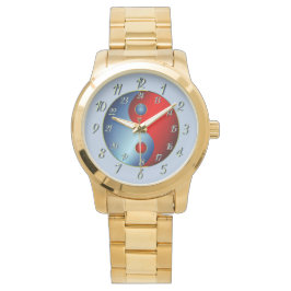 Tranquil Gray Ying Yang Horloge