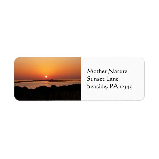 Tranquil Grieks Sunset Return Adres Labels (Voorkant)
