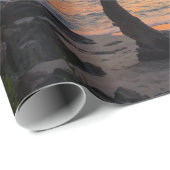 Tranquil Hawaiian Tropical Island Beach Sunset Cadeaupapier (Rol Hoek)