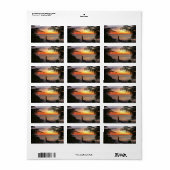 Tranquil Hawaiian Tropical Island Beach Sunset Etiket (Full Sheet)