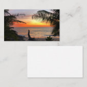 Tranquil Hawaiian Tropical Island Beach Sunset Visitekaartje (Voorkant / Achterkant)