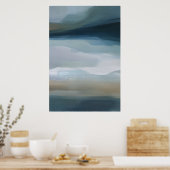 Tranquil Horizon Abstract Landscape Poster (Keuken)